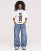 Mockup Boxy Heavyweight Tee White female full-body 05