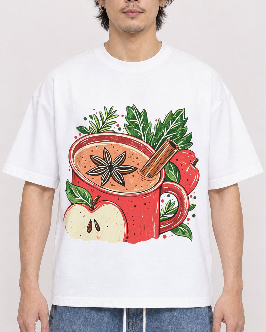 Mockup Boxy Heavyweight Tee White male close-up 03