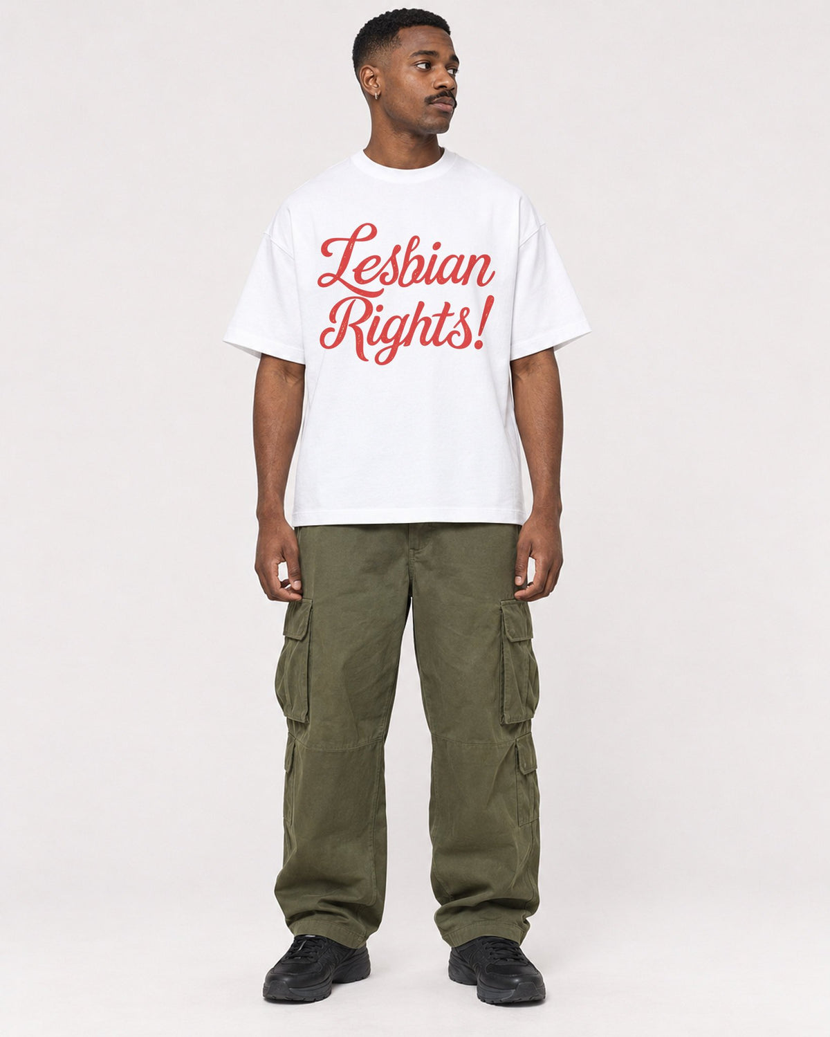 Mockup Boxy Heavyweight Tee White male full-body 14