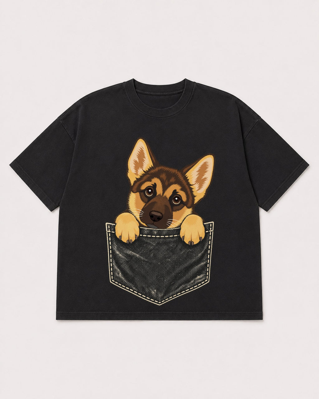 Mockup Boxy Heavyweight Tee Black product