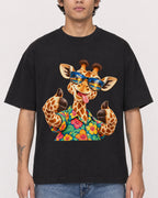 Mockup Boxy Heavyweight Tee Black male close-up 06