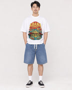 Mockup Boxy Heavyweight Tee White male full-body 13