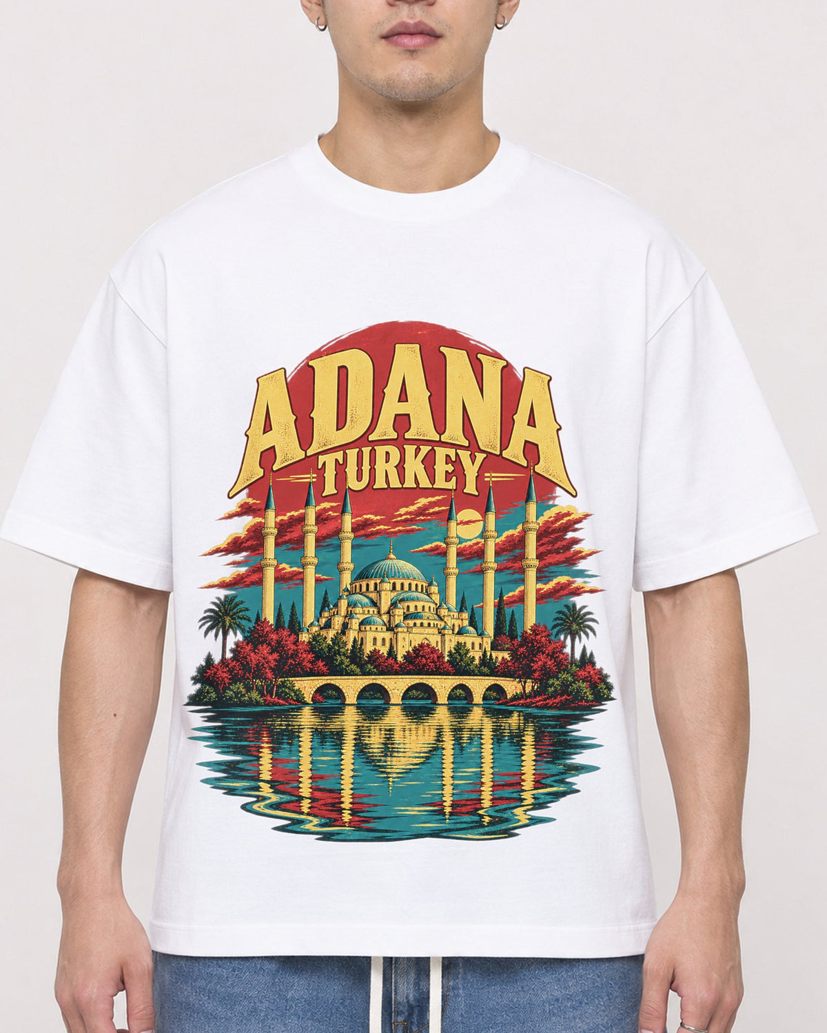 Mockup Boxy Heavyweight Tee White male close-up 13