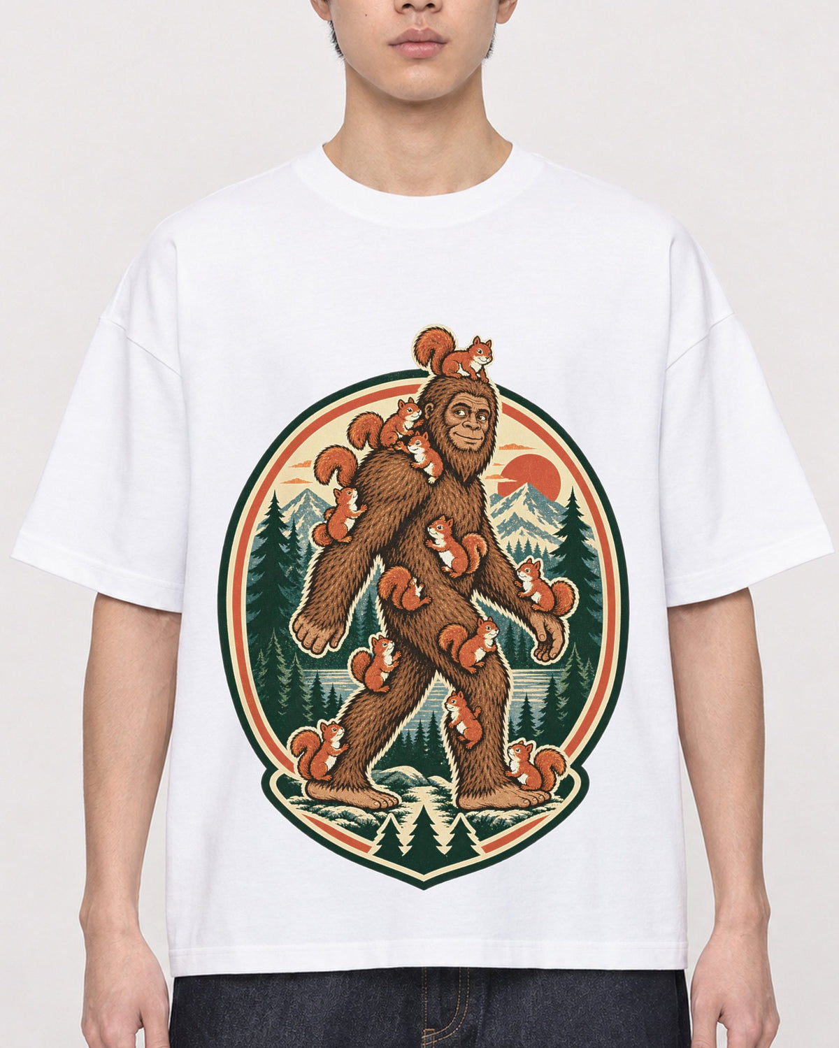 Mockup Boxy Heavyweight Tee White male close-up 01