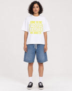 Mockup Boxy Heavyweight Tee White female full-body 26