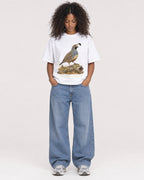 Mockup Boxy Heavyweight Tee White female full-body 05