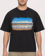 Mockup Boxy Heavyweight Tee Black male close-up 08