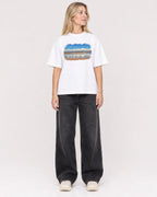 Mockup Boxy Heavyweight Tee White female full-body 08
