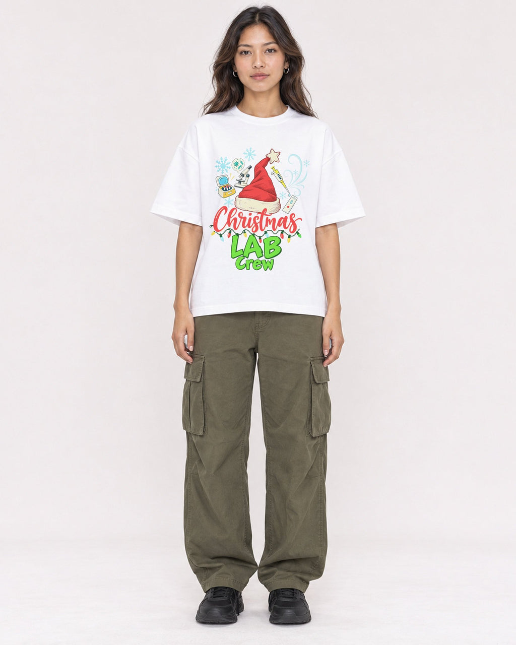 Mockup Boxy Heavyweight Tee White female full-body 02