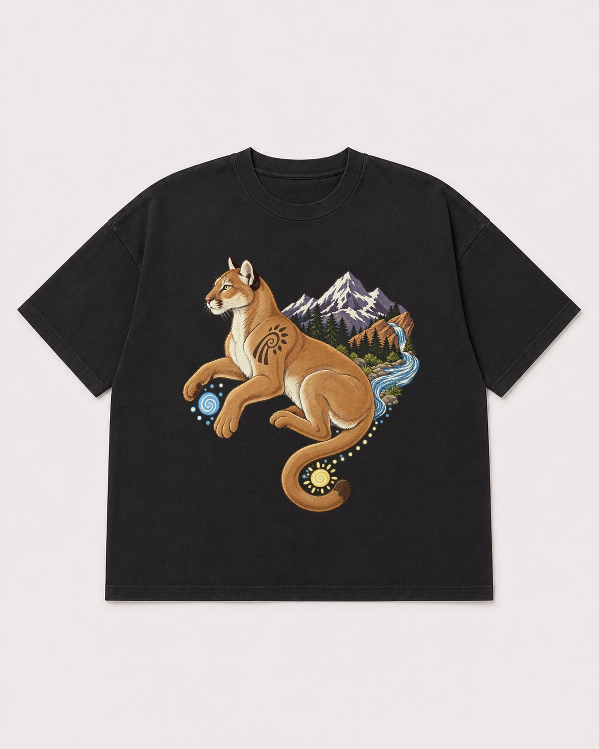 Mockup Boxy Heavyweight Tee Black product