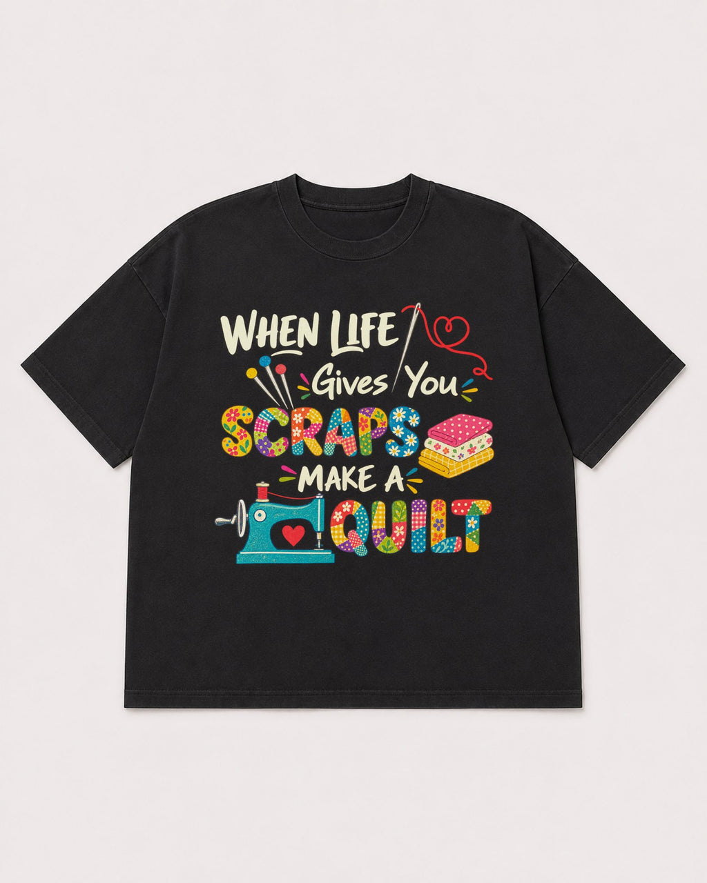 Mockup Boxy Heavyweight Tee Black product