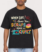 Mockup Boxy Heavyweight Tee Black male close-up 05