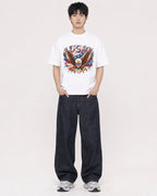 Mockup Boxy Heavyweight Tee White male full-body 01