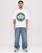 Mockup Boxy Heavyweight Tee White male full-body 12