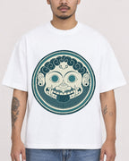 Mockup Boxy Heavyweight Tee White male close-up 12