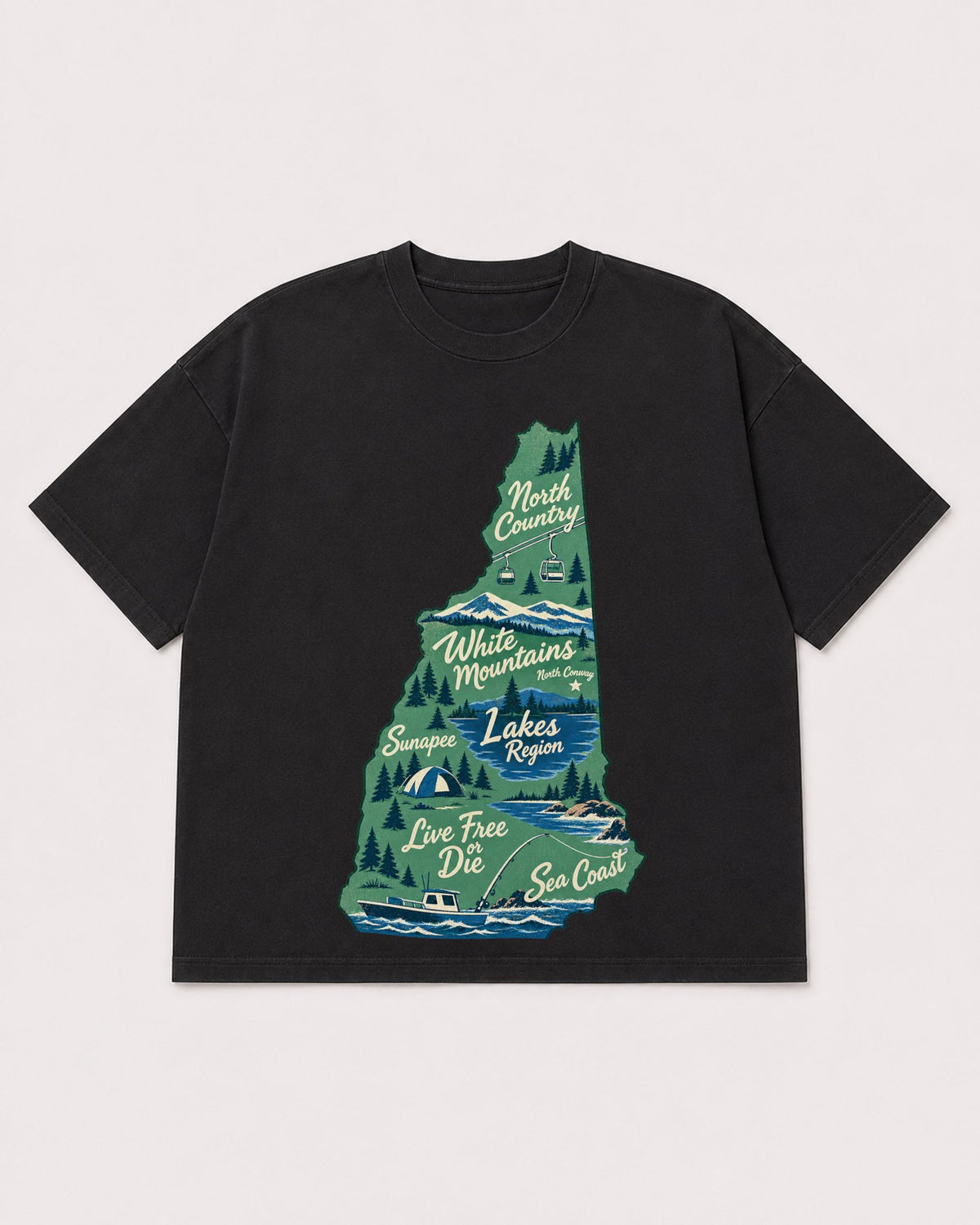 Mockup Boxy Heavyweight Tee Black product