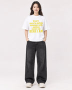 Mockup Boxy Heavyweight Tee White female full-body 03