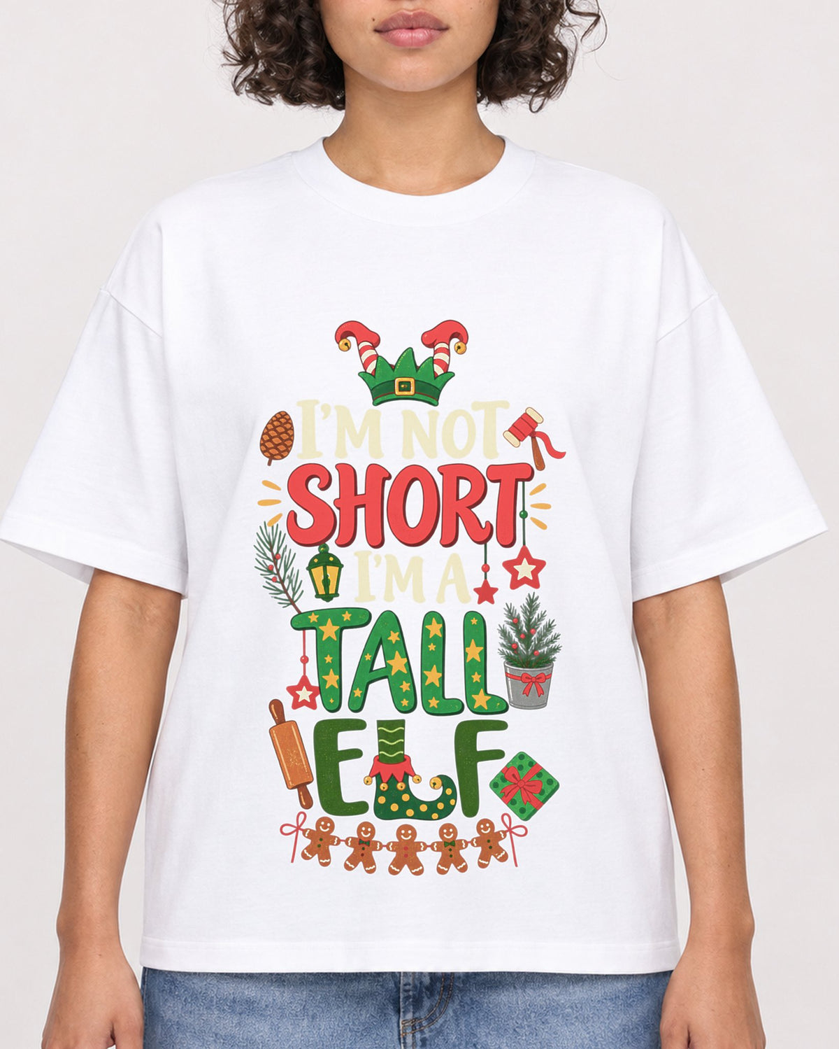 Mockup Boxy Heavyweight Tee White female close-up 40