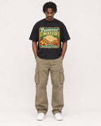 Mockup Boxy Heavyweight Tee Black male full-body 04