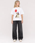 Mockup Boxy Heavyweight Tee White female full-body 08