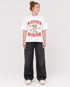 Mockup Boxy Heavyweight Tee White female full-body 28
