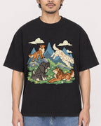 Mockup Boxy Heavyweight Tee Black male close-up 02