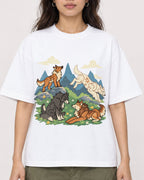 Mockup Boxy Heavyweight Tee White female close-up 02