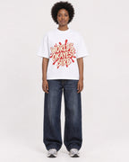 Mockup Boxy Heavyweight Tee White female full-body 14