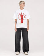 Mockup Boxy Heavyweight Tee White female full-body 48