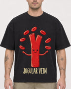 Mockup Boxy Heavyweight Tee Black male close-up 48