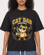 Mockup Boxy Heavyweight Tee Black female close-up 05