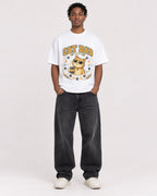 Mockup Boxy Heavyweight Tee White male full-body 05
