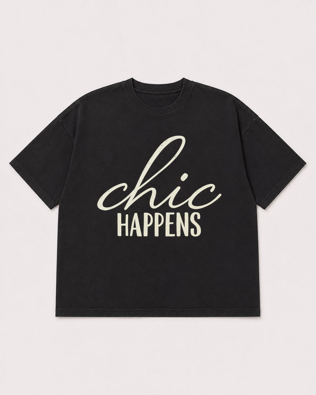 Mockup Boxy Heavyweight Tee Black product
