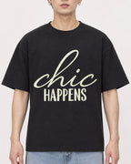 Mockup Boxy Heavyweight Tee Black male close-up 01