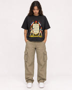 Mockup Boxy Heavyweight Tee Black female full-body 06