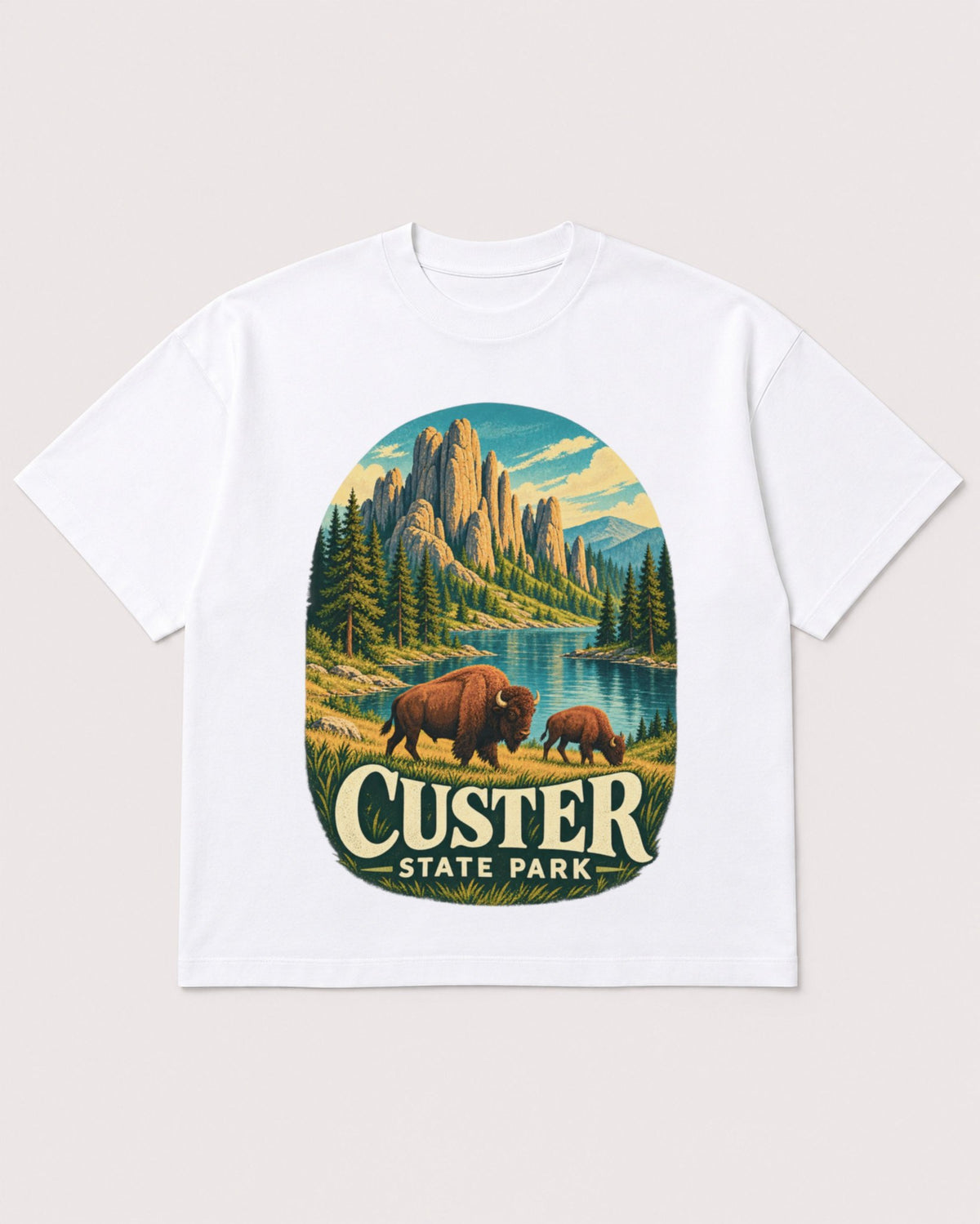Mockup Boxy Heavyweight Tee White product