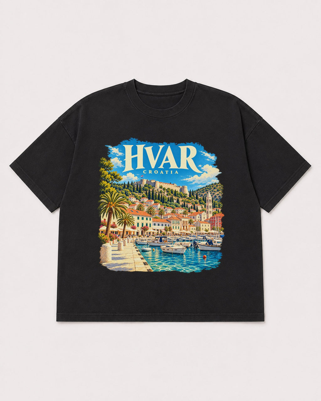 Mockup Boxy Heavyweight Tee Black product