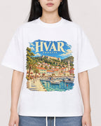 Mockup Boxy Heavyweight Tee White female close-up 01