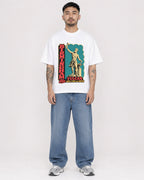Mockup Boxy Heavyweight Tee White male full-body 12