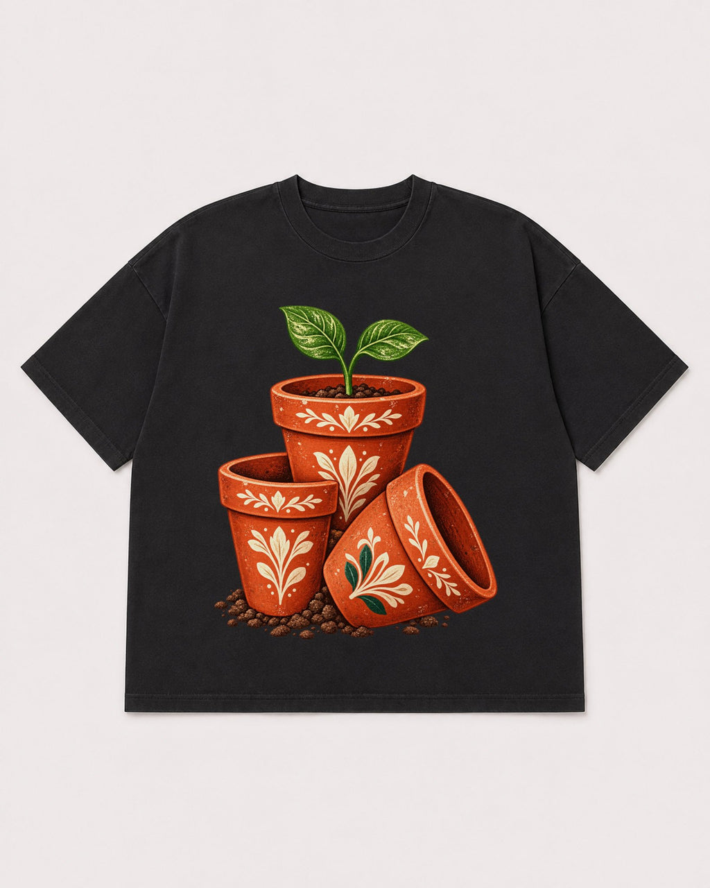 Mockup Boxy Heavyweight Tee Black product