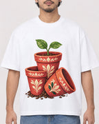 Mockup Boxy Heavyweight Tee White male close-up 02