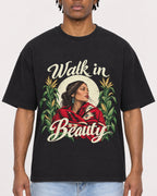 Mockup Boxy Heavyweight Tee Black male close-up 05
