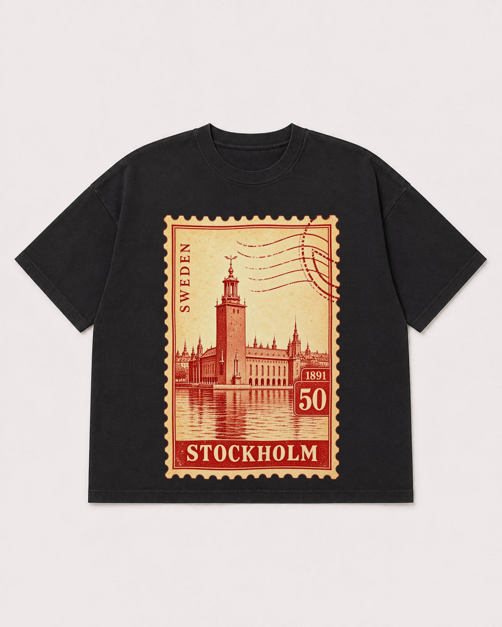 Mockup Boxy Heavyweight Tee Black product