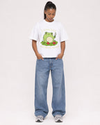 Mockup Boxy Heavyweight Tee White female full-body 25