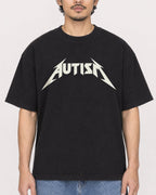 Mockup Boxy Heavyweight Tee Black male close-up 02