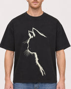 Mockup Boxy Heavyweight Tee Black male close-up 38