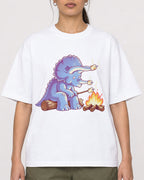Mockup Boxy Heavyweight Tee White female close-up 47