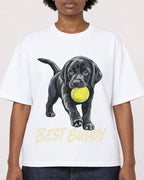 Mockup Boxy Heavyweight Tee White female close-up 14
