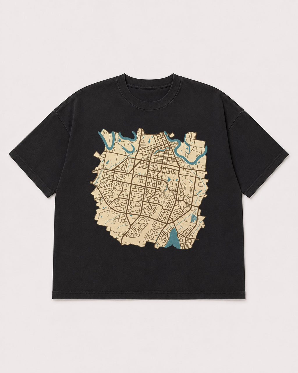 Mockup Boxy Heavyweight Tee Black product