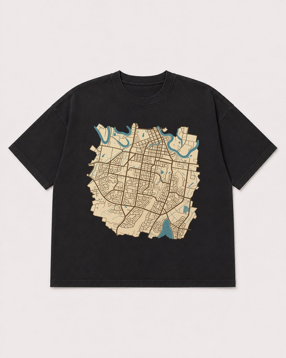 Mockup Boxy Heavyweight Tee Black product
